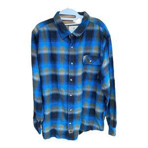 Legendary Whitetails Flannel Shirt With Corduroy Detail Plaid Size Men's XL